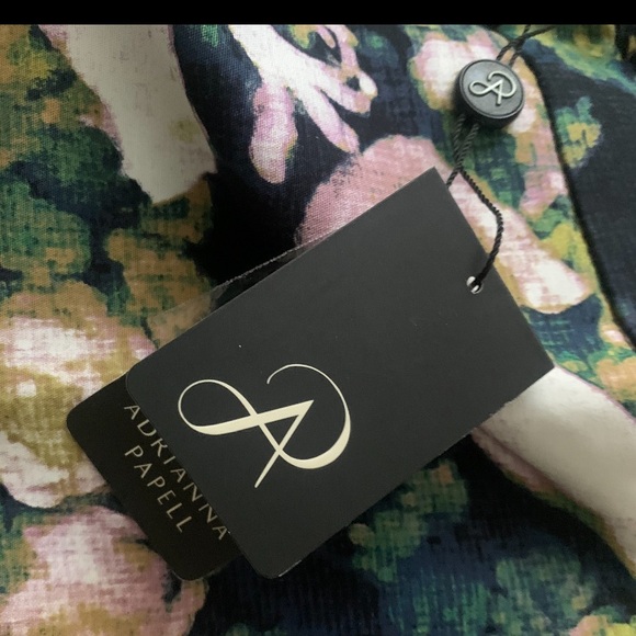 Adrianna Papell NWT Floral Straight Leg Pants Size 14 97% Cotton/3% Elastane - Picture 4 of 6